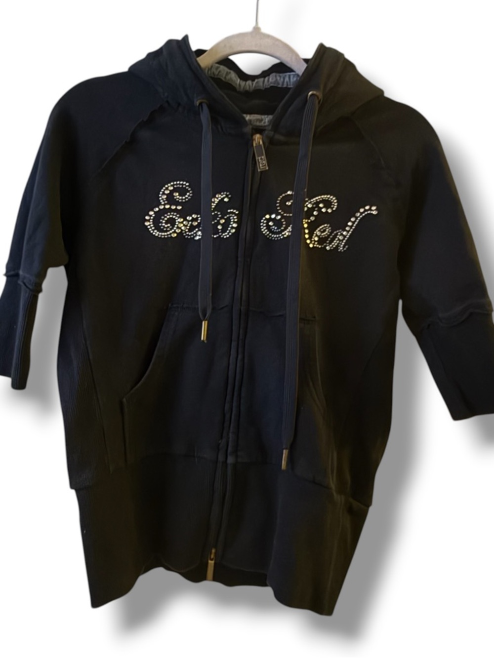 Marc Ecko Red zippered bling hoodie